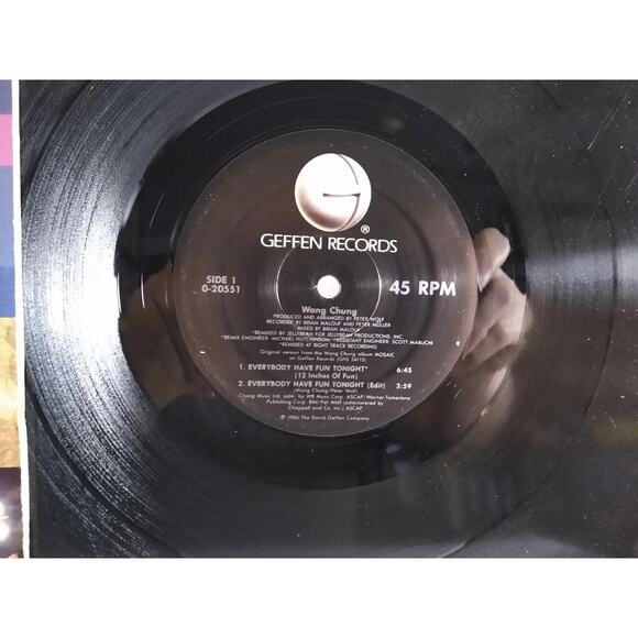 Wang Chung Everybody Have Fun Tonight 12" Vinyl EP Record New Wave Synth-Pop Hit - Picture 3 of 4